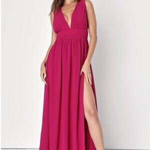 Heavenly Hues Magenta Maxi Dress - Women's Small